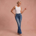 Stefanie | Bequeme Hose – Blau – 1
