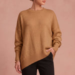 Essenz | Raffinierter Wollmischpullover – Braun – 4