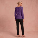 Lotta - Klassischer und Bequemer Pullover – Lila – 3