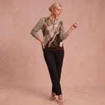 Gabriele | Zip-Up Pullover mit Print – 1