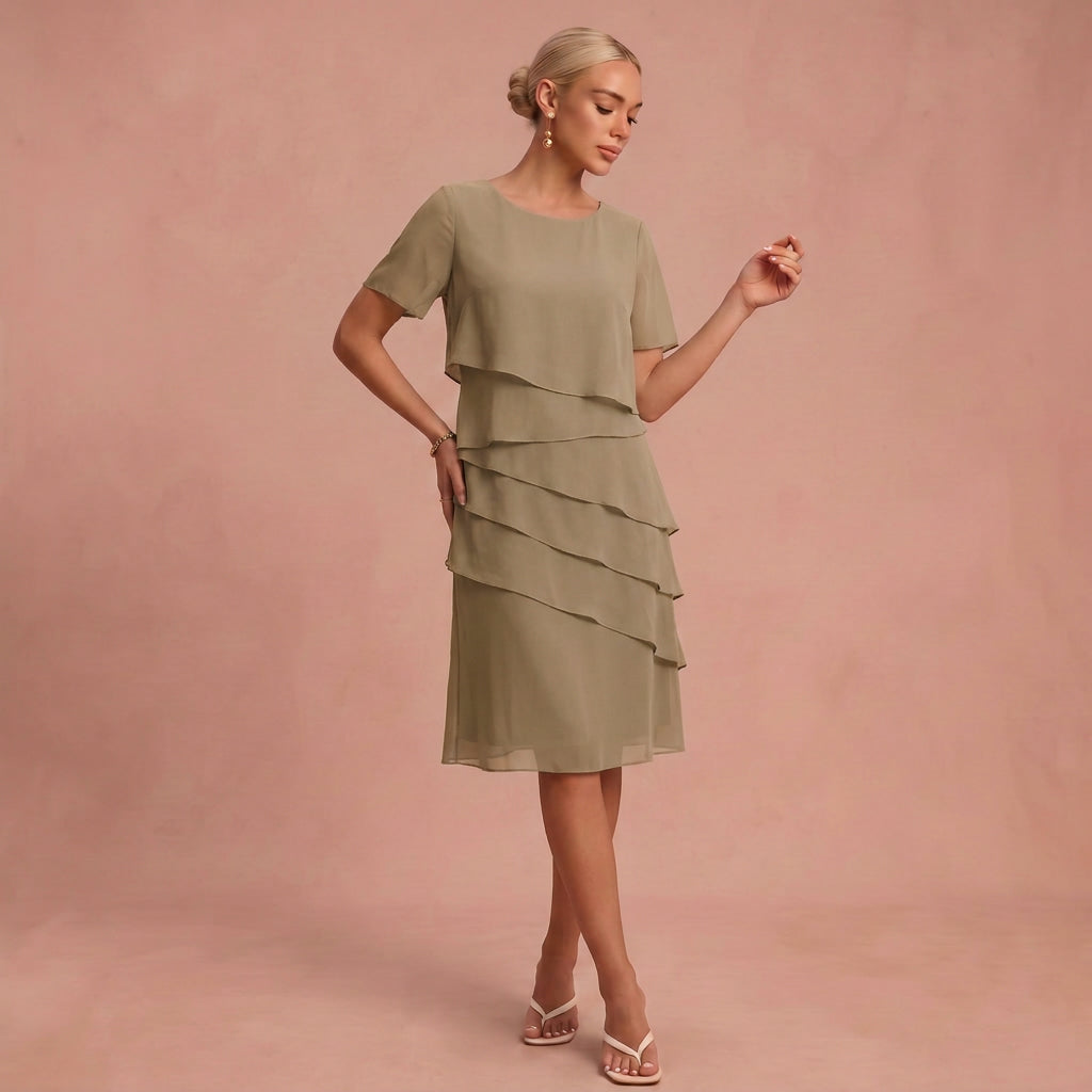 Julia - Kleid Schönheit der Natur – Khaki – 1
