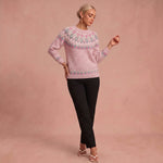 Karin - Lässiger und Bequemer Pullover – Rosa – 1