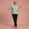 Christa – Gemütlicher Strickpullover – Hellgrün – 1