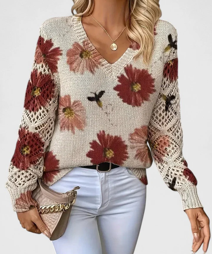 Aurelia Elegantes Top mit floralem Dessin