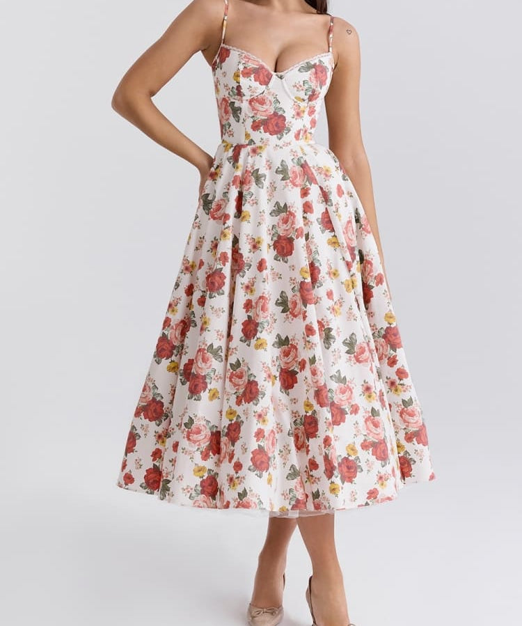 Arielle | Luxus Midi Kleid
