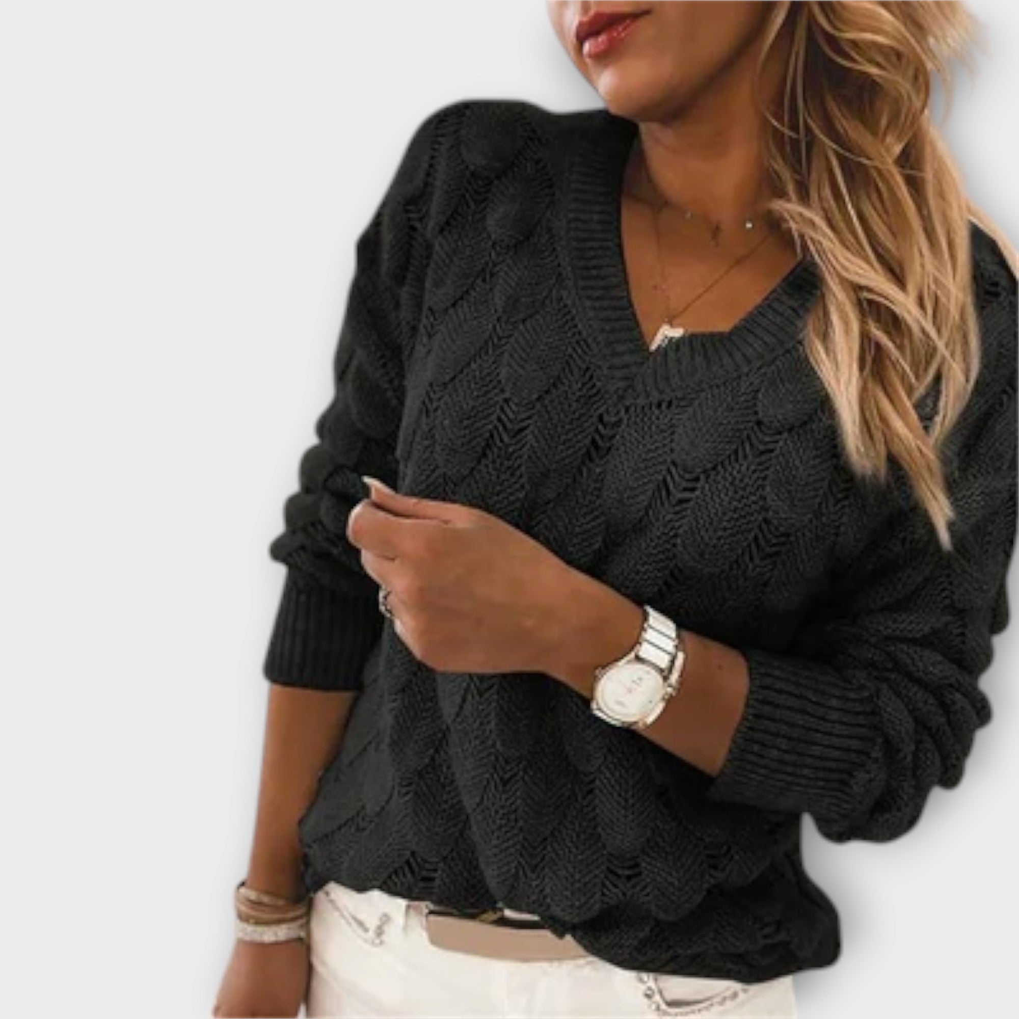 Noemier - V-Ausschnitt Pullover