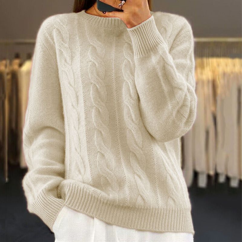 Angelika - Klassischer warmer Strickpullover
