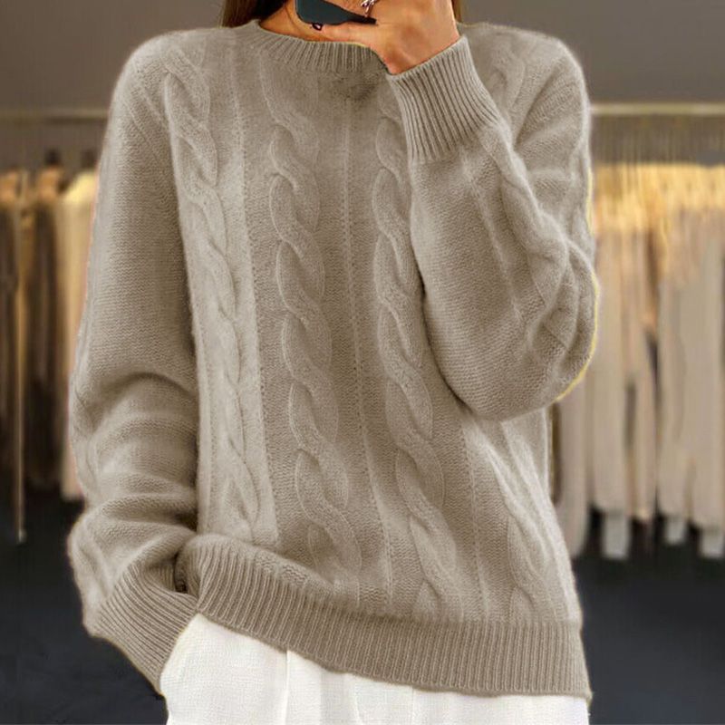 Angelika - Klassischer warmer Strickpullover